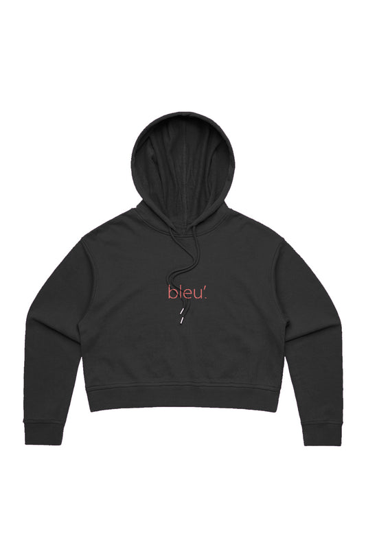 Bleu'-WOMENS CROP HOOD EMBROIDED